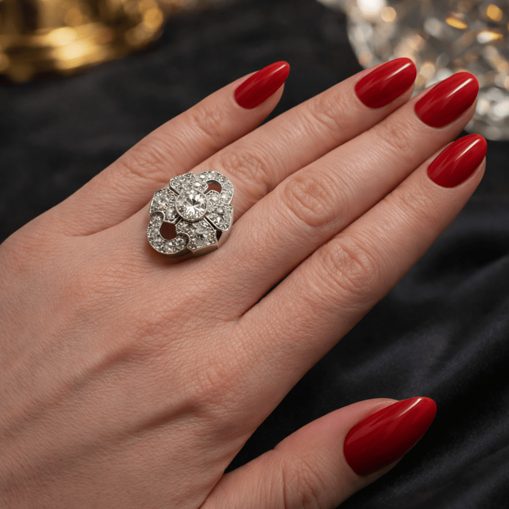 Bague en platine et diamants - Castafiore