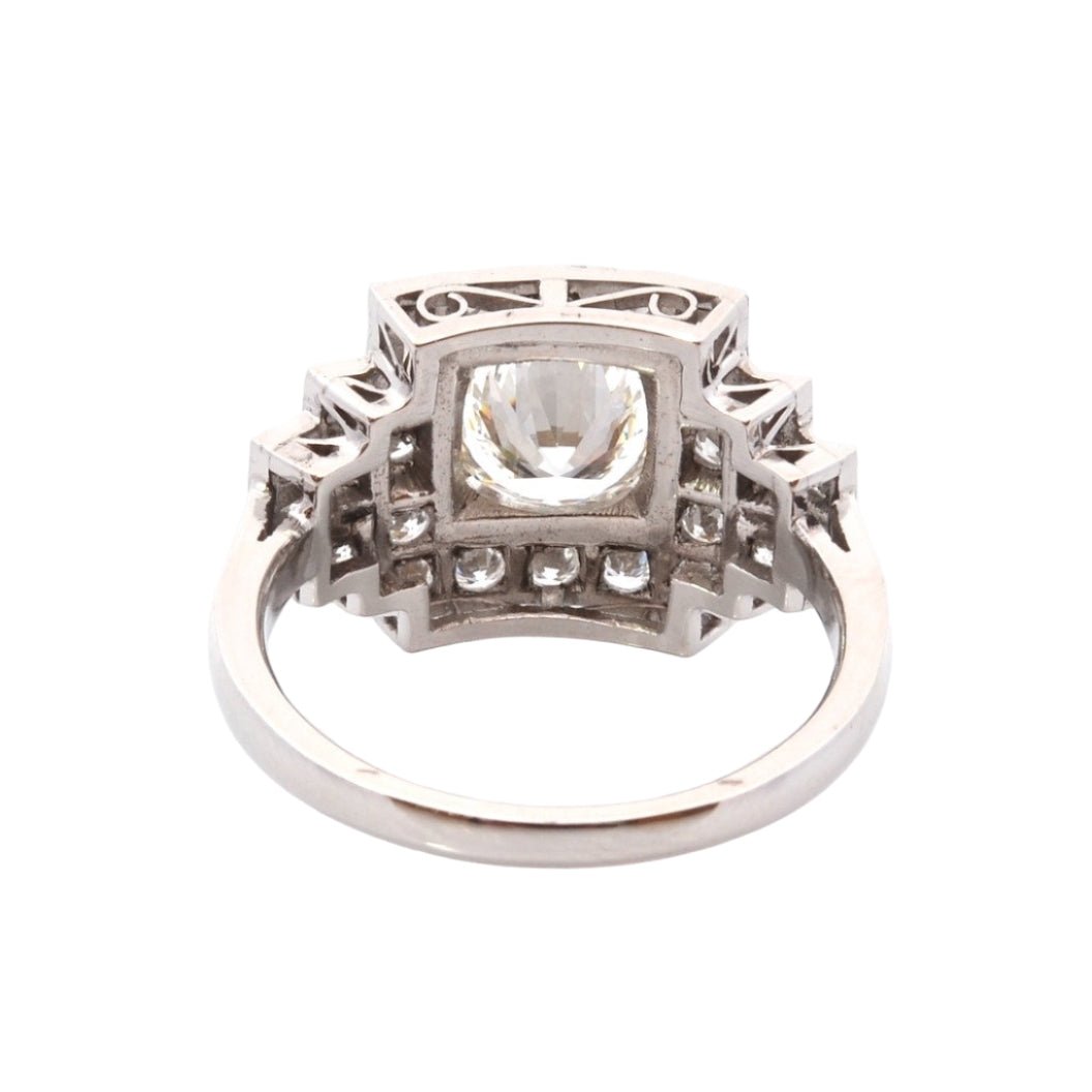 Bague en platine et diamants - Castafiore