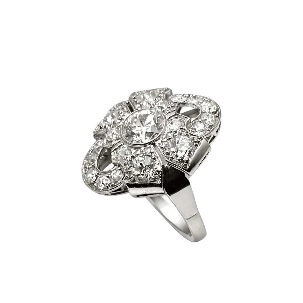 Bague en platine et diamants - Castafiore