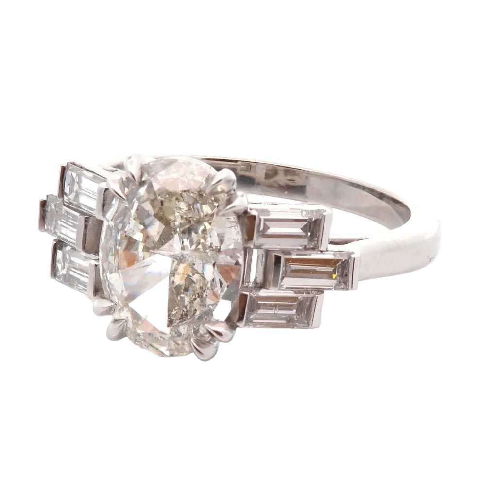 Ring diamond 2.03cts in paltinium