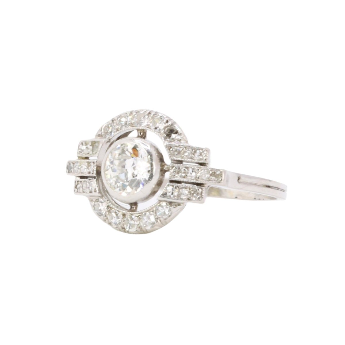 Bague en platine et diamants - Castafiore