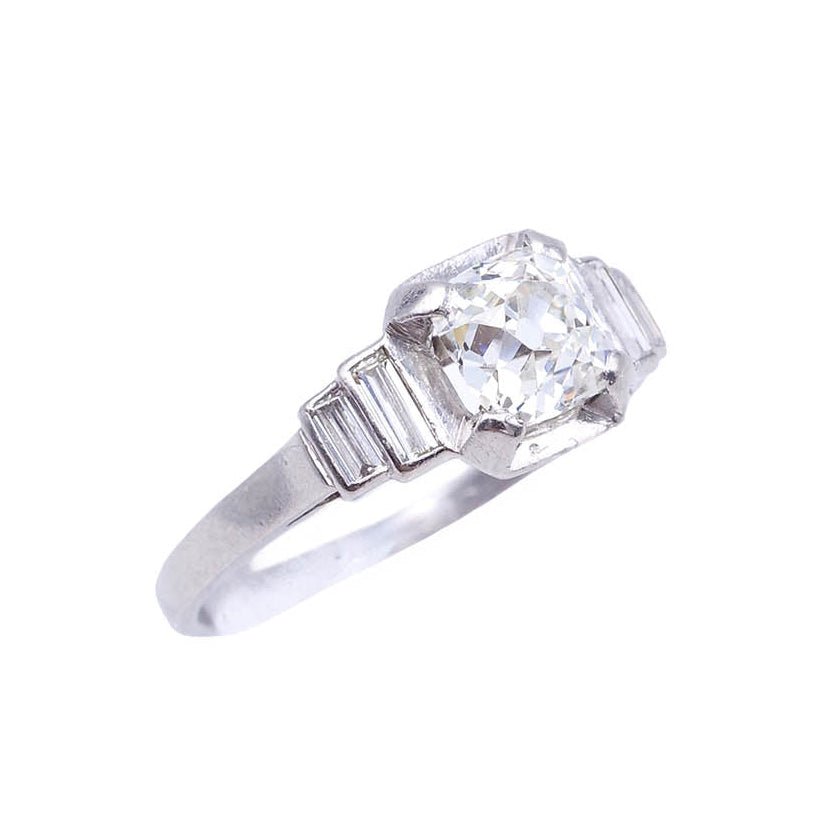 Bague en platine et diamants - Castafiore