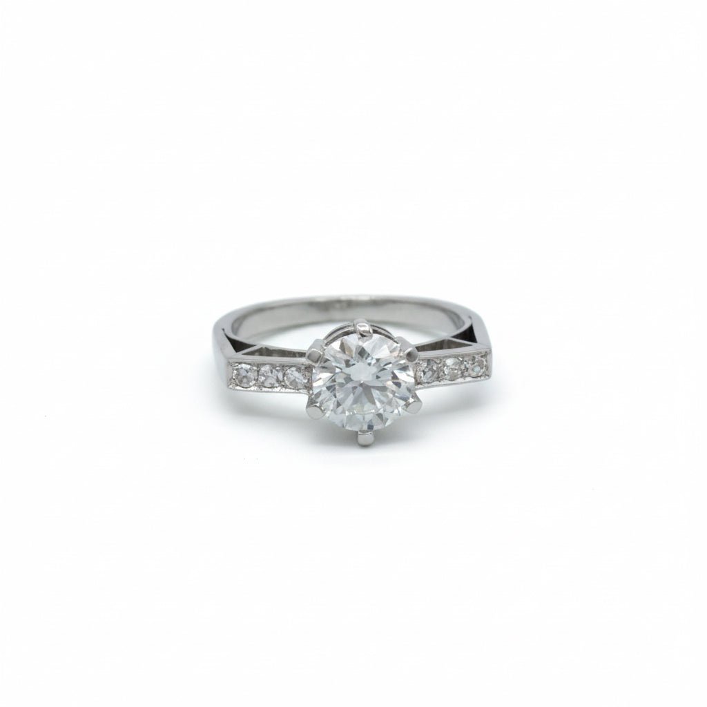 Bague en platine et diamants - Castafiore