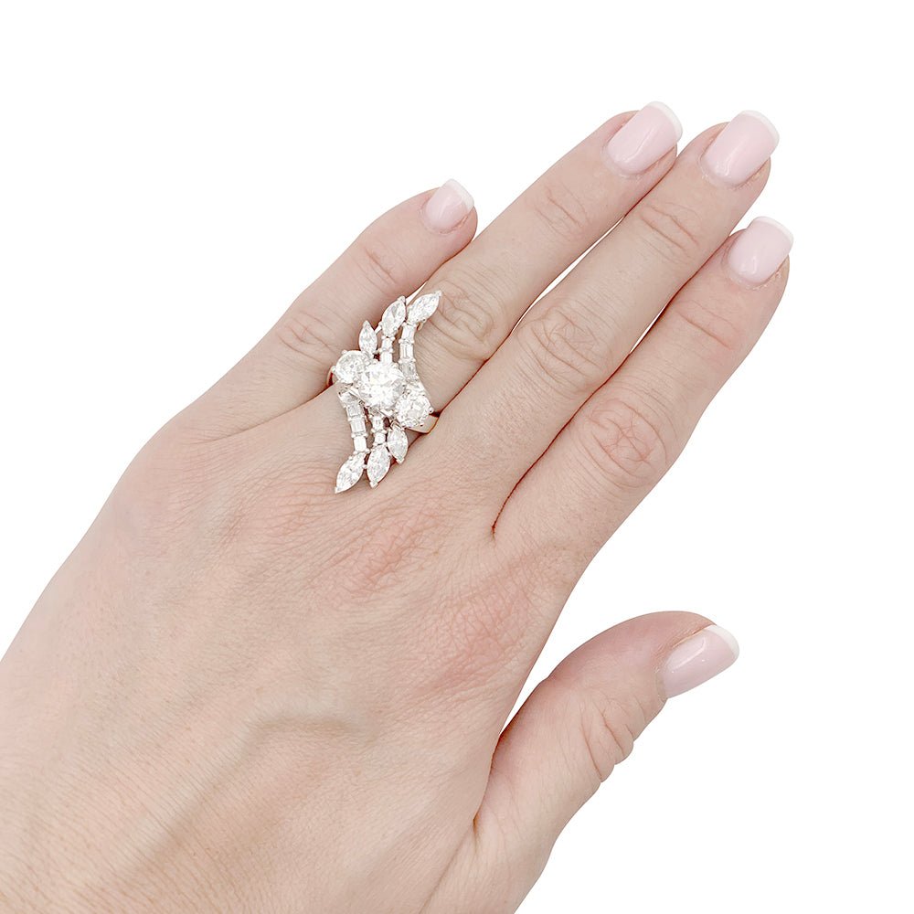Bague en platine et diamants - Castafiore