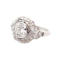 Bague en platine et diamants - Castafiore