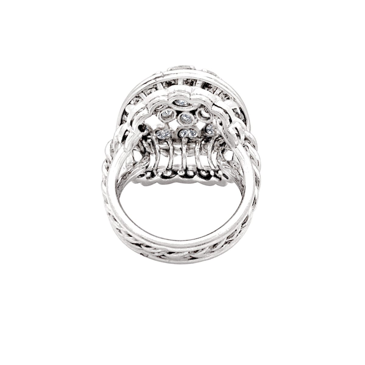 Bague en platine et diamants - Castafiore