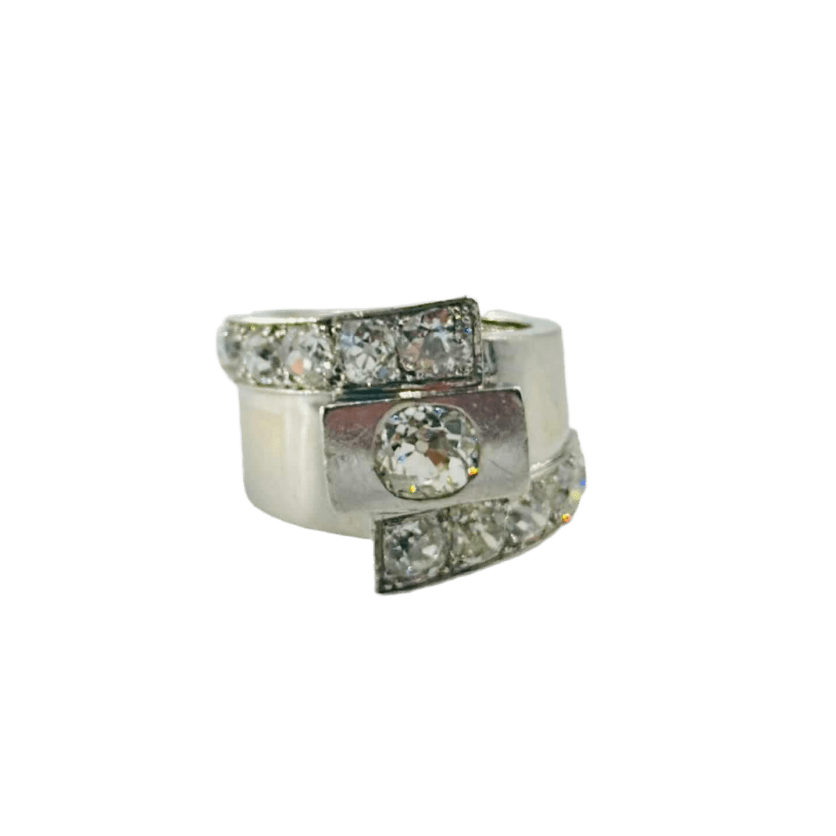 Bague en platine et diamants - Castafiore