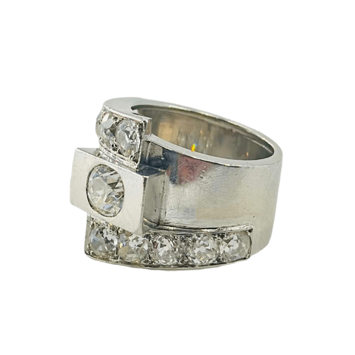 Bague en platine et diamants - Castafiore