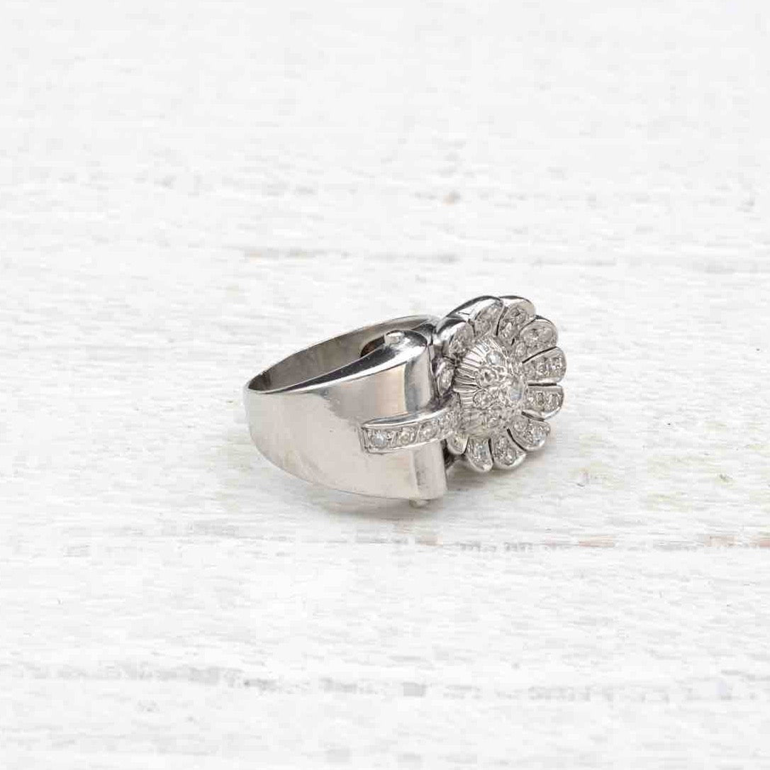 Bague en platine et diamants - Castafiore