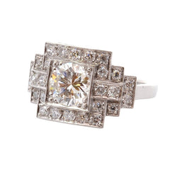 Bague en platine et diamants - Castafiore