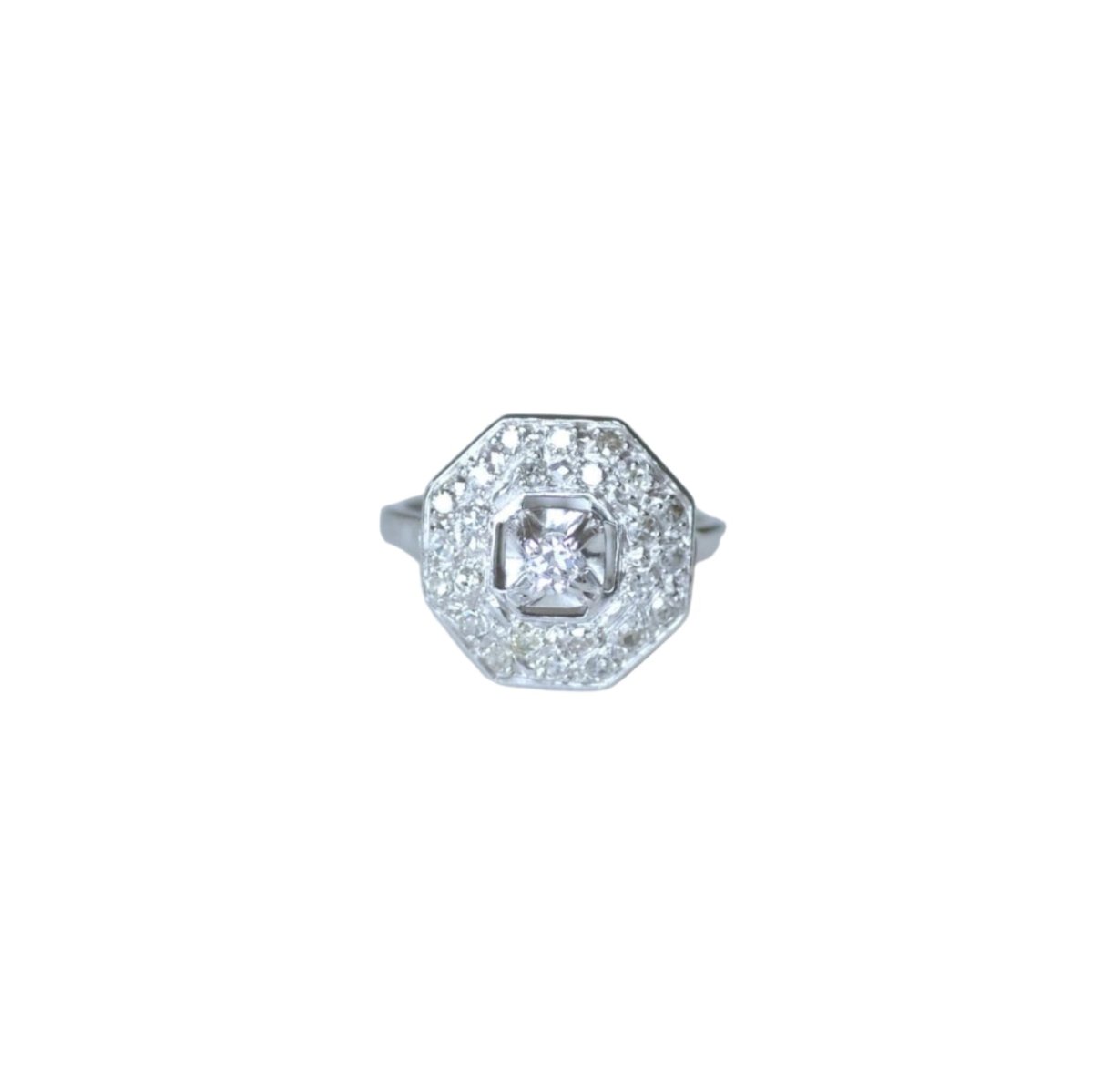 Bague en platine et diamants - Castafiore