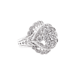 Bague en platine et diamants - Castafiore