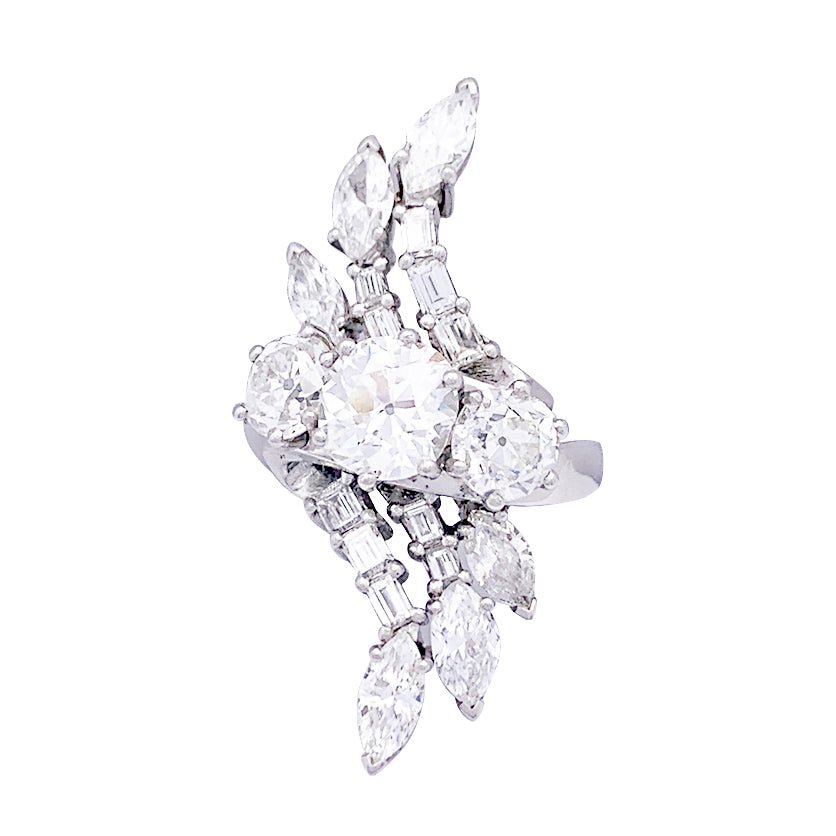 Bague en platine et diamants - Castafiore