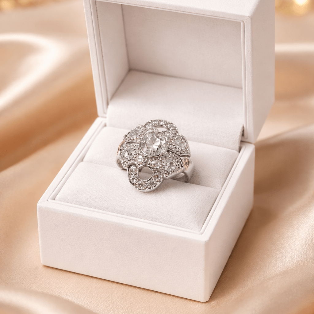 Bague en platine et diamants - Castafiore
