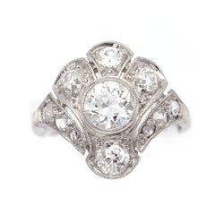 Bague en platine et diamants - Castafiore
