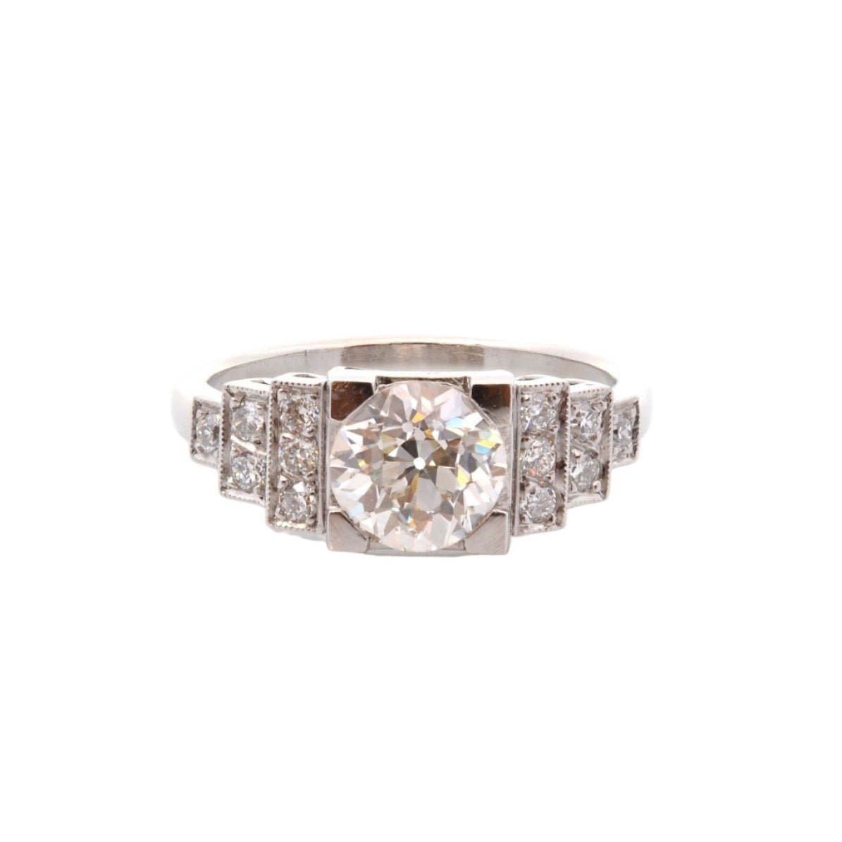 Bague en platine et diamants - Castafiore