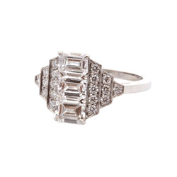 Bague en platine et diamants - Castafiore