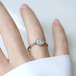 Bague en platine et diamants - Castafiore