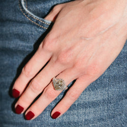 Bague en platine et diamants - Castafiore