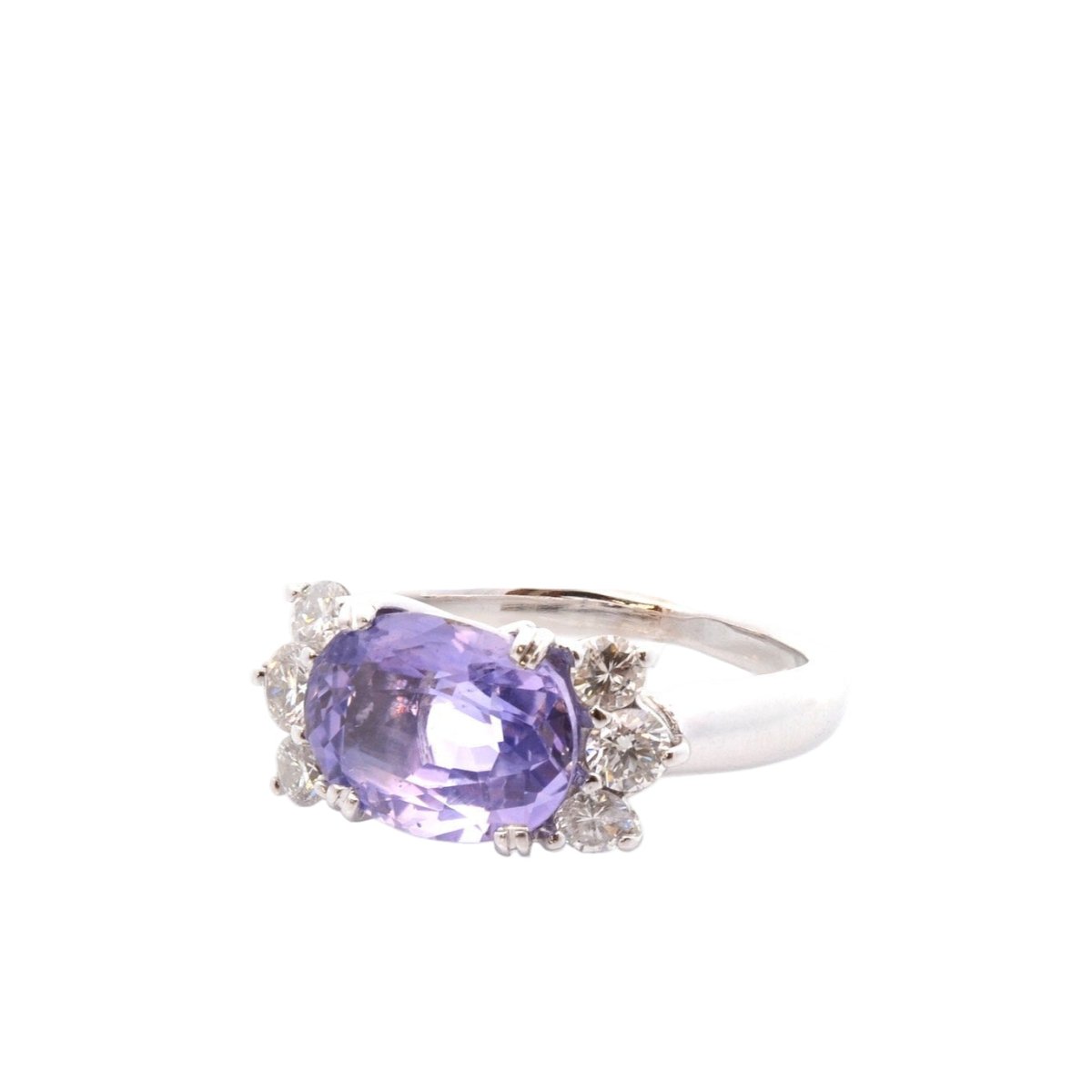Bague en platine, saphir et diamants - Castafiore