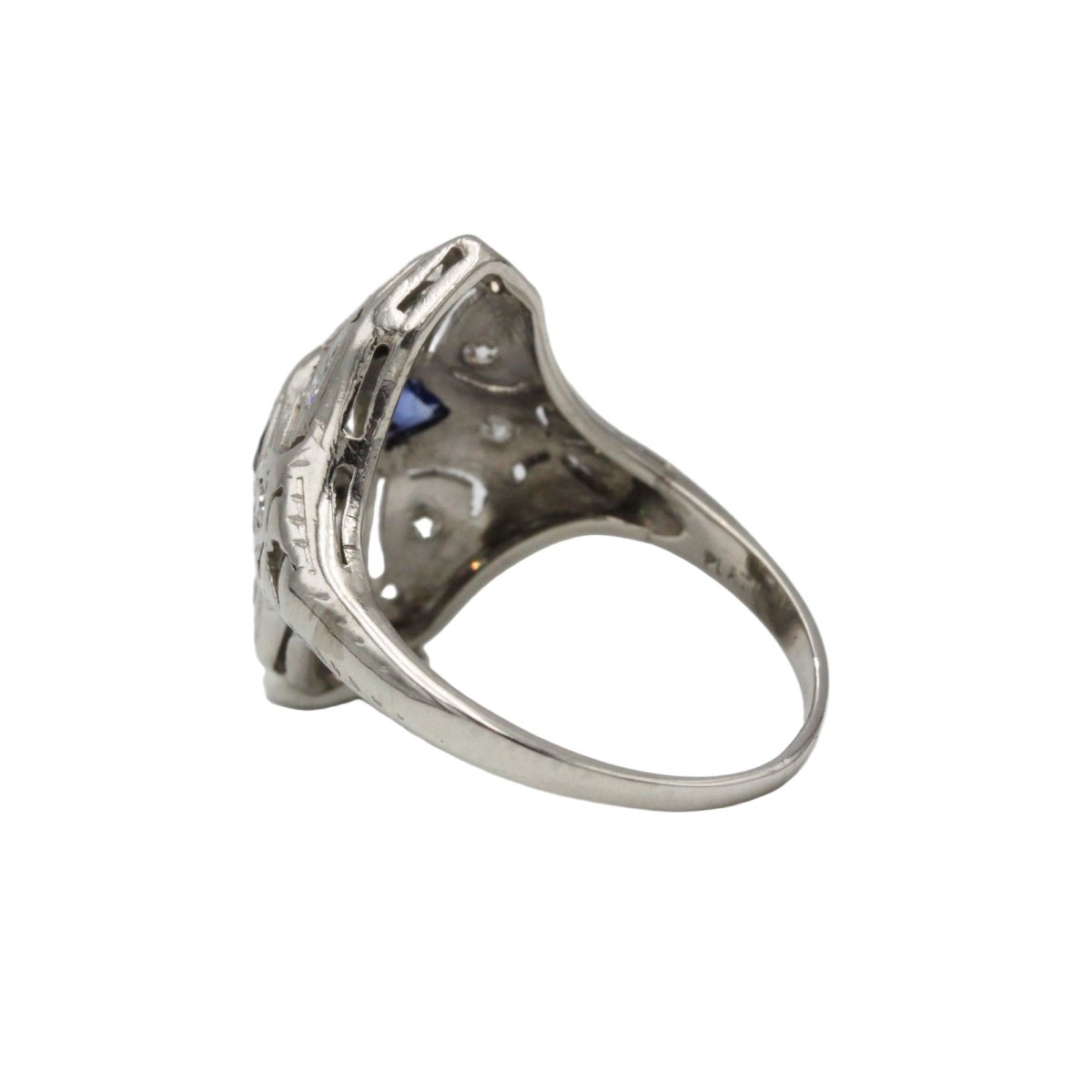 Bague en platine, saphirs et diamants - Castafiore