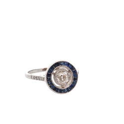 Bague en platine, saphirs et diamants - Castafiore