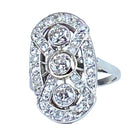 Bague en platine sertie de 3 diamants - Castafiore