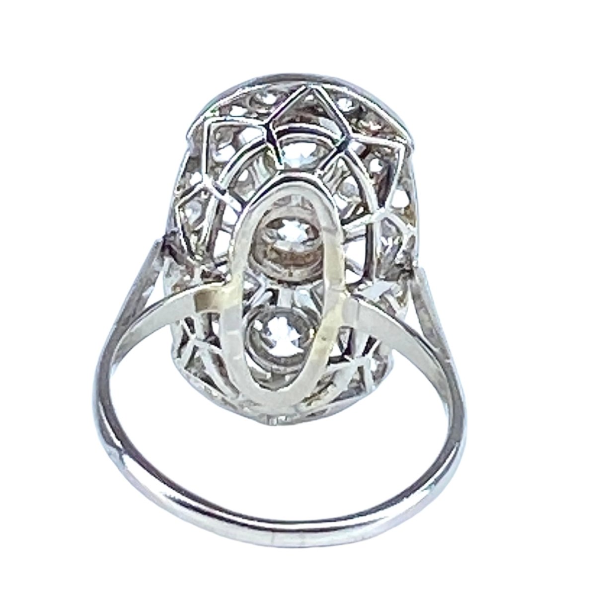 Bague en platine sertie de 3 diamants - Castafiore