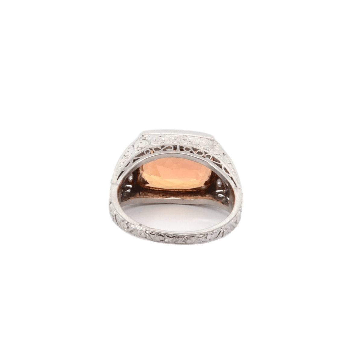 Bague en platine, topaze et diamants - Castafiore