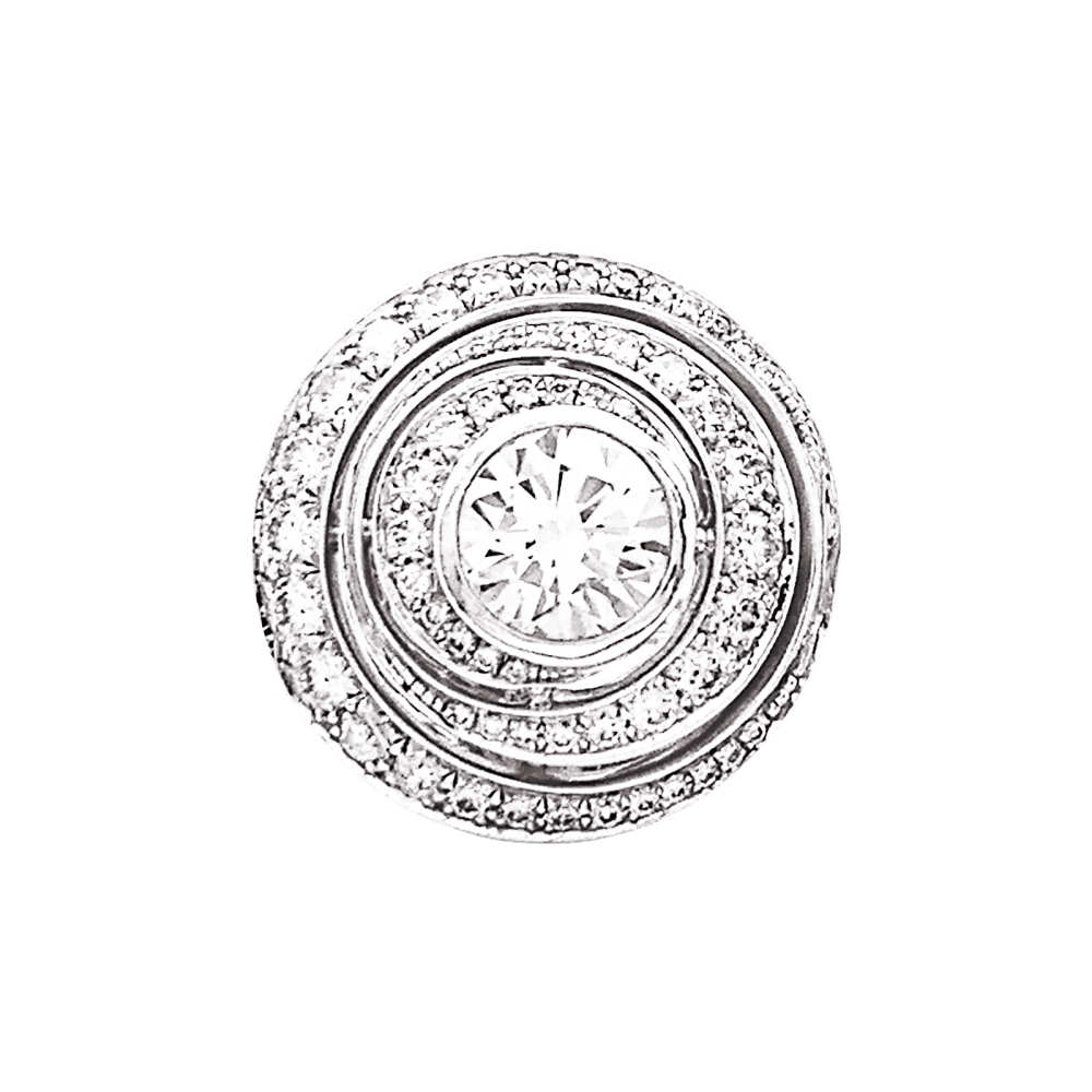 Bague Entourage BOUCHERON "Idylle" en or blanc et diamants - Castafiore