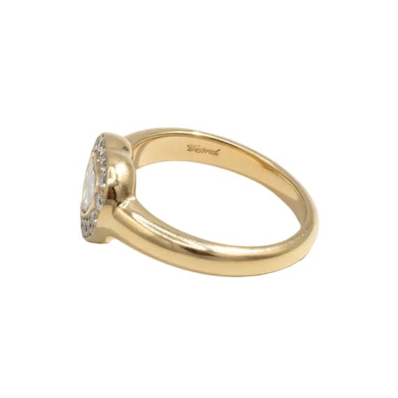 Bague Entourage CHOPARD "Happy Diamond" en or jaune et diamants - Castafiore