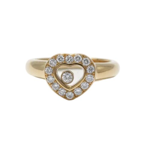 Bague Entourage CHOPARD "Happy Diamond" en or jaune et diamants - Castafiore