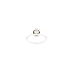 Bague Entourage en or blanc, diamant fancy light purplish pink et diamants - Castafiore