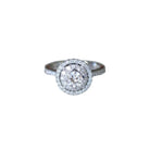 Bague entourage en or blanc et diamant - Castafiore