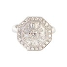 Bague Entourage en or blanc et diamant - Castafiore