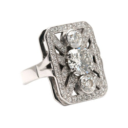 Bague Entourage en or blanc et diamants - Castafiore