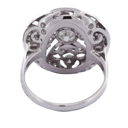 Bague Entourage en or blanc et diamants - Castafiore