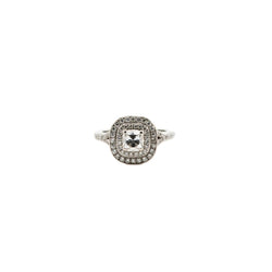 Bague Entourage en or blanc et diamants - Castafiore