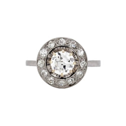 Bague Entourage en or blanc et diamants - Castafiore
