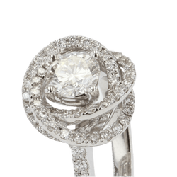 Bague Entourage en or blanc et diamants - Castafiore