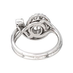 Bague Entourage en or blanc et diamants - Castafiore