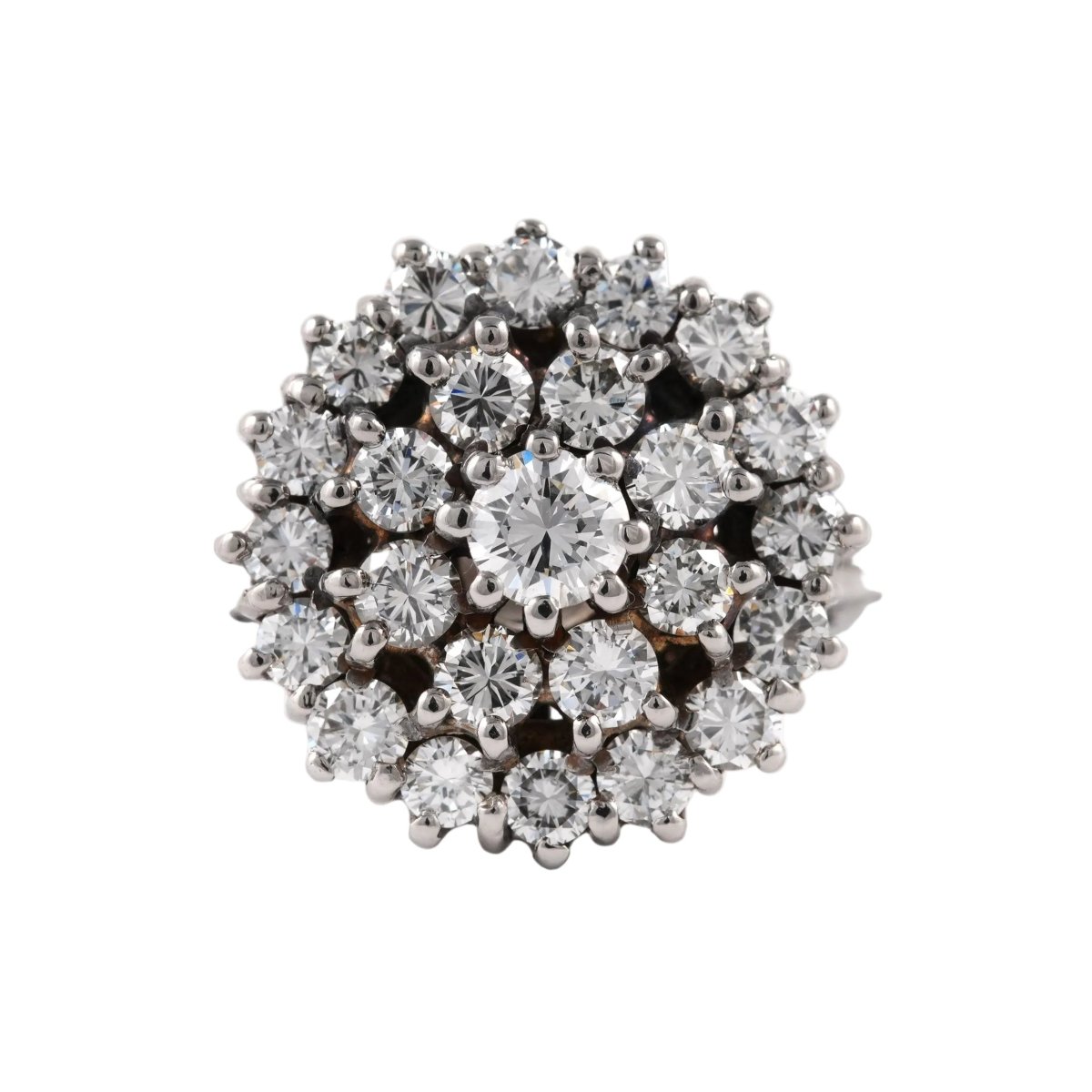 Bague Entourage en or blanc et diamants - Castafiore