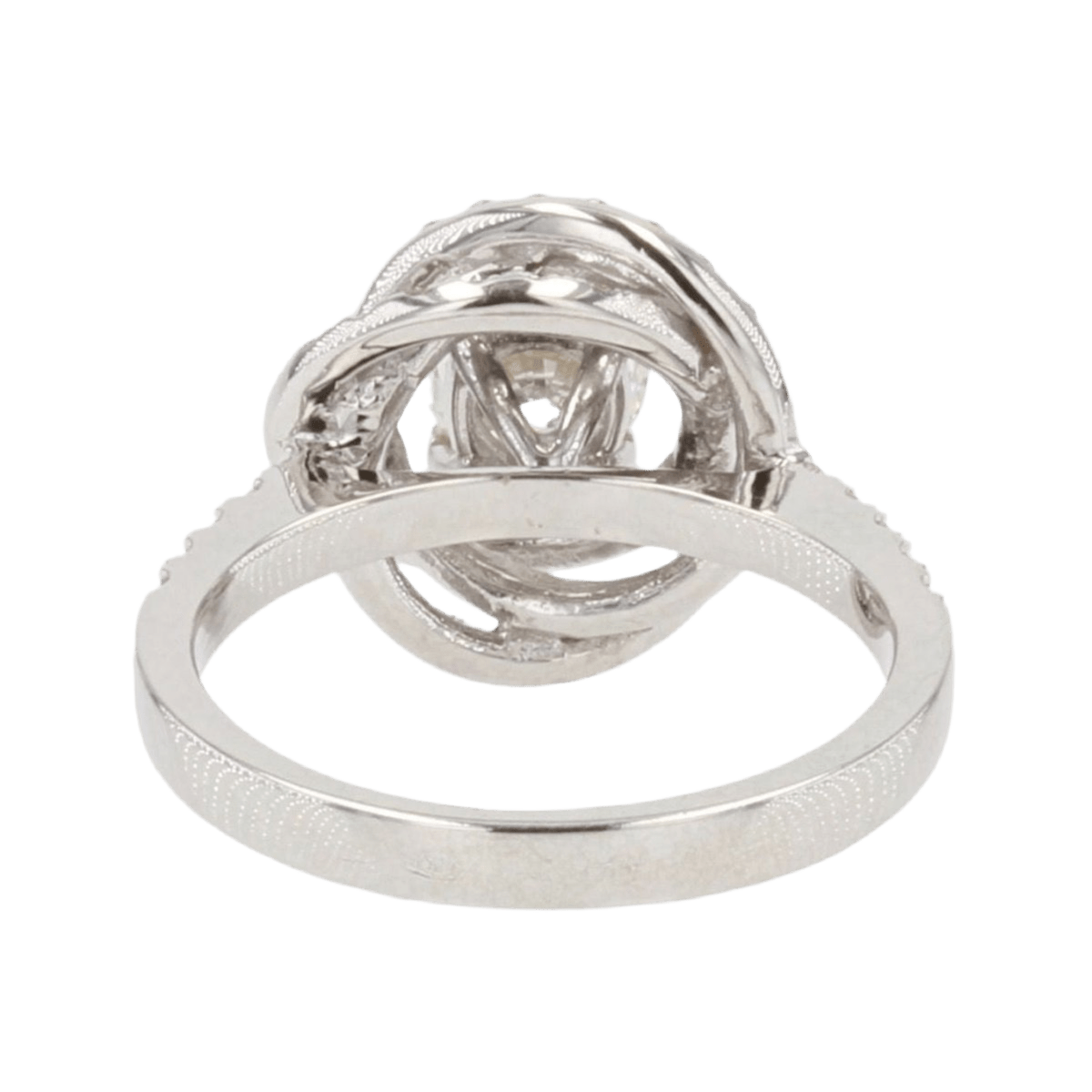 Bague Entourage en or blanc et diamants - Castafiore