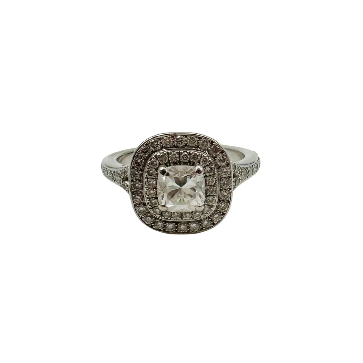 Bague Entourage en or blanc et diamants - Castafiore