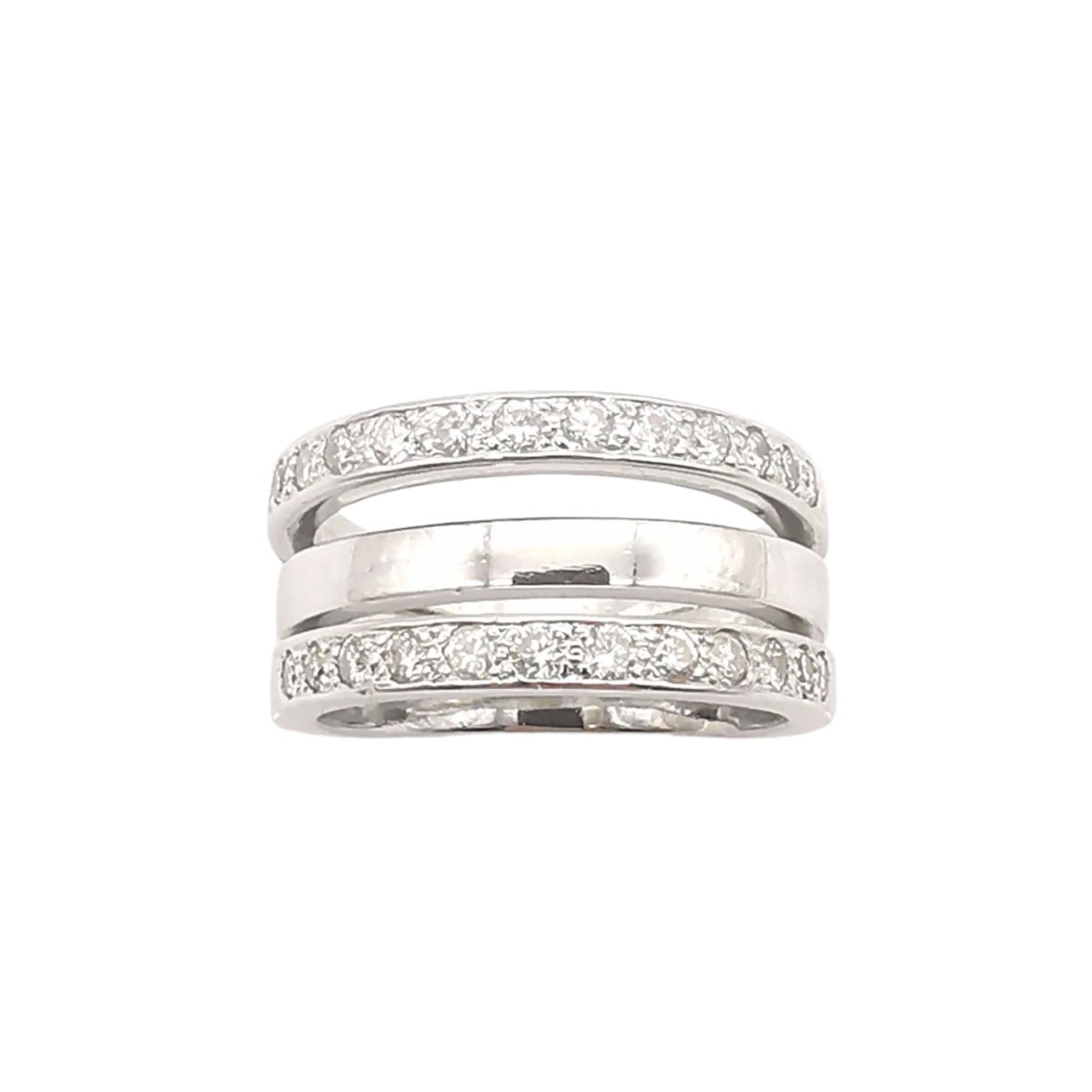 Bague Entourage en or blanc et diamants - Castafiore