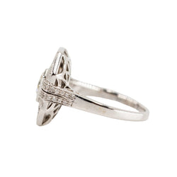 Bague Entourage en or blanc et diamants - Castafiore