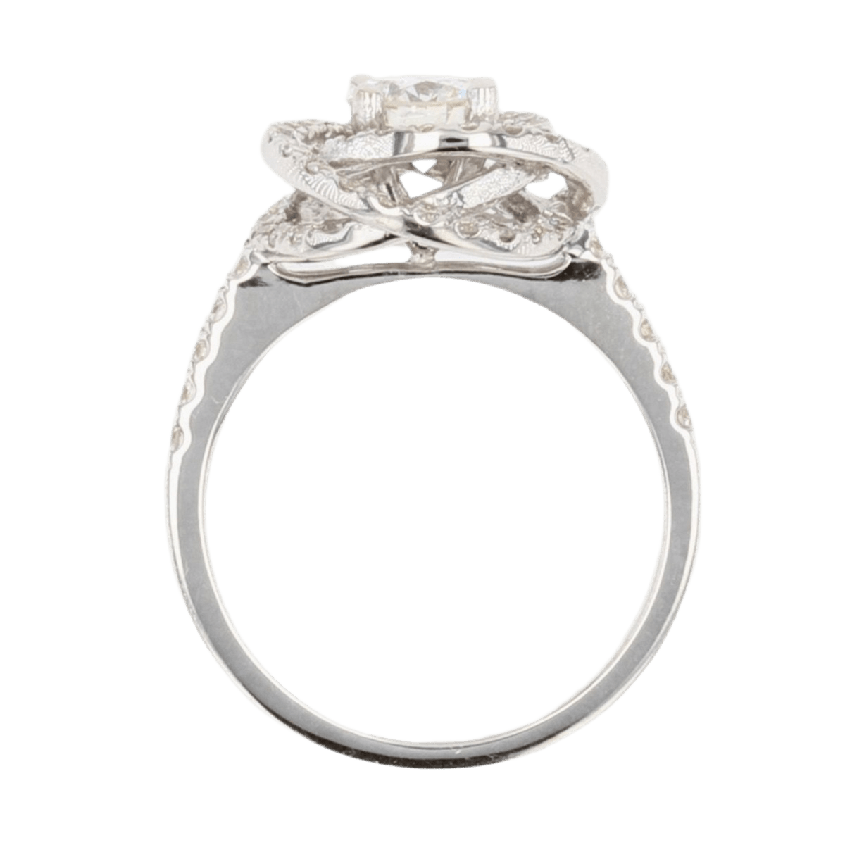 Bague Entourage en or blanc et diamants - Castafiore