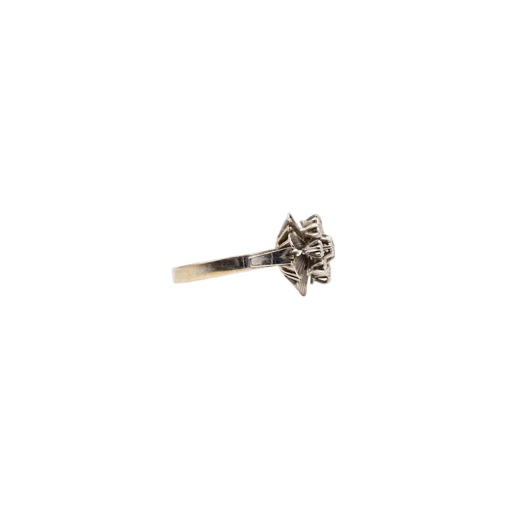 Bague Entourage en or blanc et diamants - Castafiore