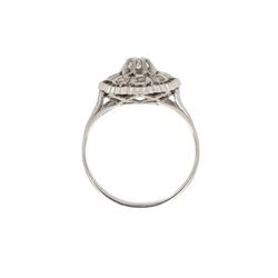 Bague Entourage en or blanc et diamants - Castafiore