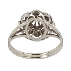 Bague Entourage en or blanc et diamants - Castafiore